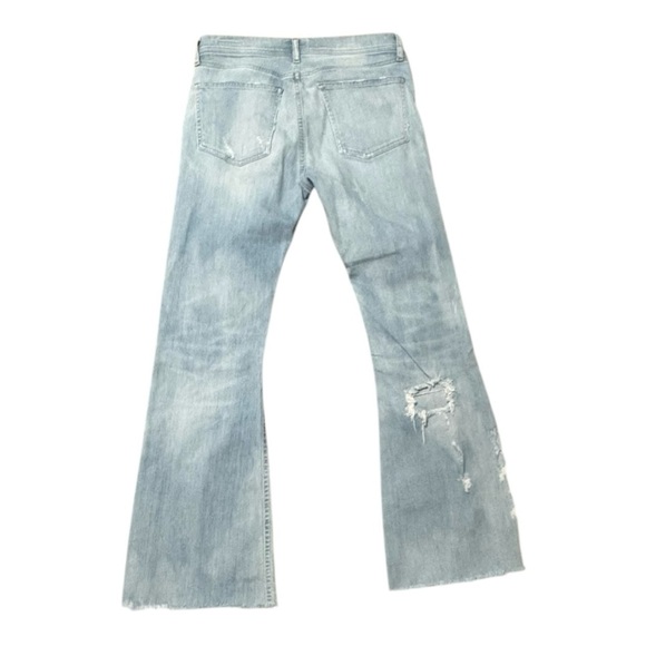 AGOLDE Light Blue Distressed Wide Leg Jeans Mid Rise Sz 27 Joyce Designer Denim - Picture 2 of 9